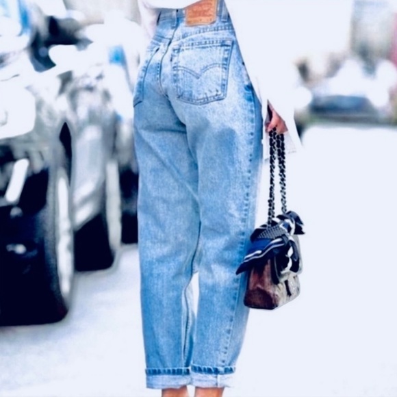 Levi's Denim - Levi's Vintage Y2K 550 Relaxed Tapered High Waist Rigid Denim Mom Jeans Size 27